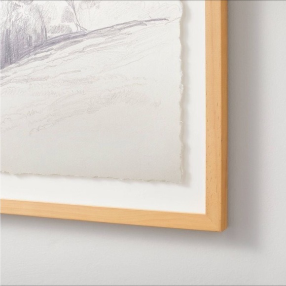 18"x24" Hillside Sketch Framed Wall Art Black/White - Hearth & Hand Magnolia - Picture 3 of 5